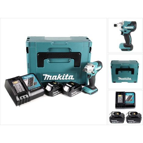 Makita DTD 156 RGJ Akku Schlagschrauber 18V 155Nm + 2x Akku 6,0Ah + Ladegerät + Makpac