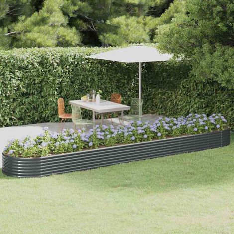 Lit surélevé de jardin Acier galvanisé Anthracite (1/5)