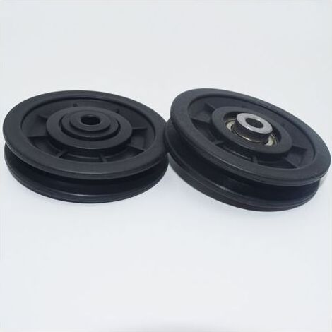 90 mm Roulement Poulie Nylon, Poulie Musculation, Roue Universelle pour câble Machine Gym équipement Porte de Garage, Porte coulissante poulie (1/3)