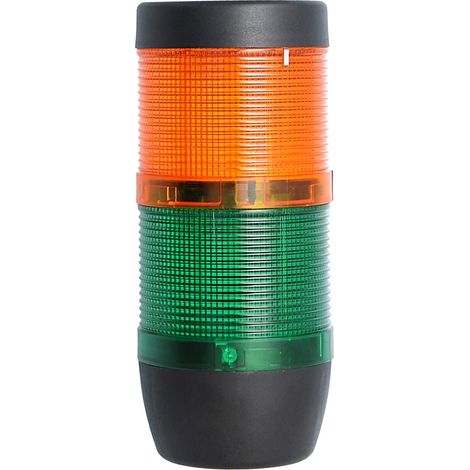 STEX24 Signalsäule grün-gelb, 70mm, 24V AC/DC, LED-Blinklicht SS70-OB2/24 120 MaßeLänge161,0mm, Durchmesser 70,0mm - 1 Stück (1/2)