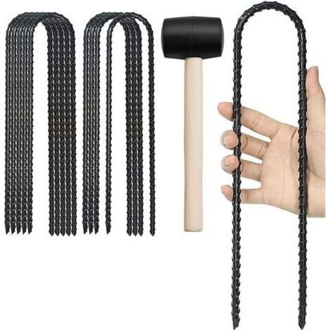 Piquet Ancrage de U,Sardine pour Bache de Jardin,Piquet de Tente,Agrafes pour Toile de Paillage,pour Fixer Les Clôtures,Les tentes,Les Auvents, Le Camping,Les Trampolines,Piquets de Jardin,Etc (1/5)