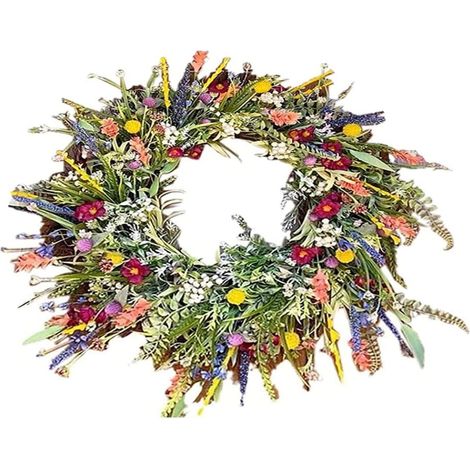 Couronnes porte artificielles, mariage, printemps, décoration murale (1/4)