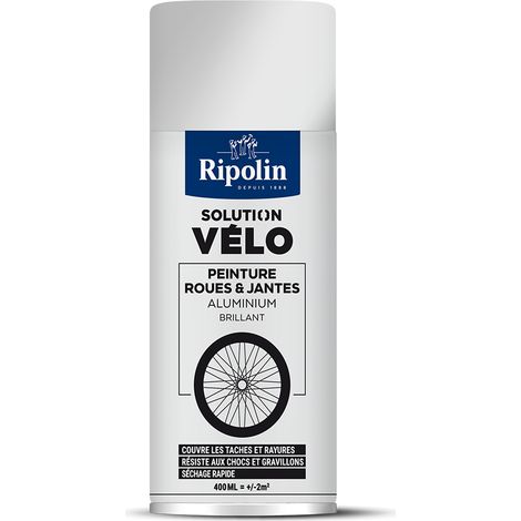 Peinture Multi-supports Solution velo - Roue - Brillant - 400ML - Aluminium - Ripolin (1/2)