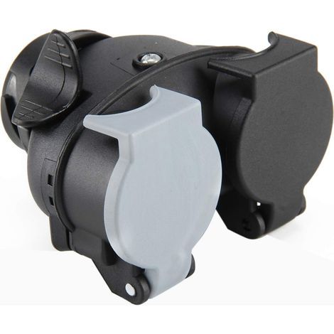 13-pin to 7-pin towing adapter, 13 to 7-pin trailer adapter, caravan trailer plug, waterproof 12V N & S type extension adapter plug (1/5)