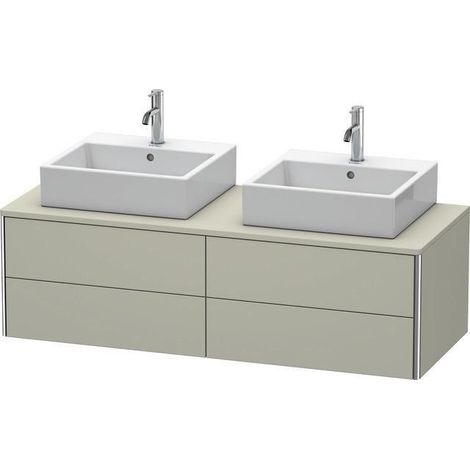 Mobile sottolavabo XSQUARE 400x1400x548mm per 2 lavabi bianco opaco