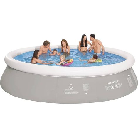 Jilong Aufblasbarer Pool Grau 450×122 cm