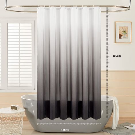 Cortina de ducha, poliéster impermeable, antibacteriana, antimoho, para baño (1/5)
