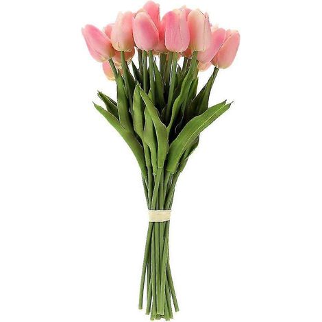 20 Stück künstlicher Blumenstrauß mit einzelnem langen Stiel, wunderschöne Simulationsblumen mit echtem Touch für Zuhause (1/3)