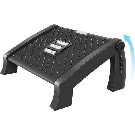 Height Adjustable, Office Footrest with Massage Function, Non-Slip, Ergonomic, Relieves Leg, Knee and Back Pain, for Office/Home/Travel etc (1/5)