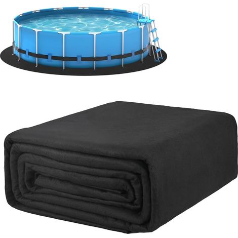 Tapis de sol rond pour piscine hors sol – Matériau géotextile solide – Protège contre perforations et débris– Diamètre 4m (1/5)