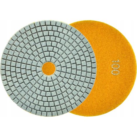 Disco abrasivo diamantato GEKO G100 per levigatura a umido di piastrelle in polvere.
