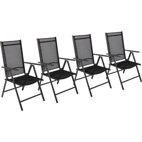 4 sedia da giardino Sedia pieghevole con schienale alto 105x56x65 - VCM