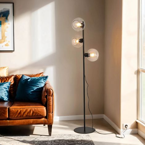 Stehleuchte Wohnzimmer 160 cm in Grau Stehlampe