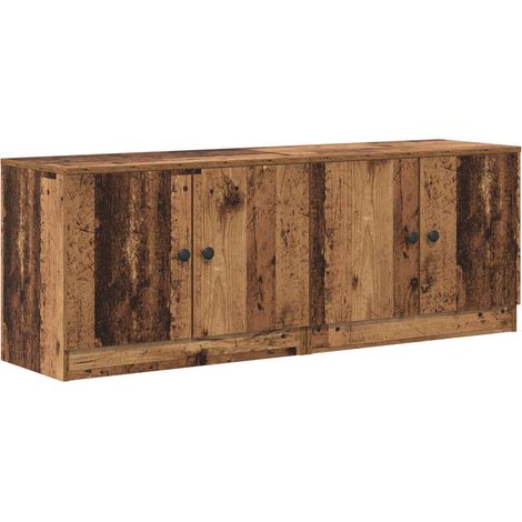 Bettschrank 2 pcs Altholz 66 x 35 x 48 cm Holzwerkstoff vidaXL