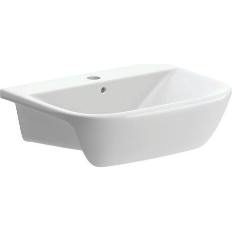 Signature Aztec Semi-Recessed Basin 520mm Wide - 1 Tap Hole (1/2)