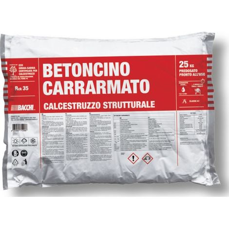 Calcestruzzo Betoncino Carrarmato Kg. 25
