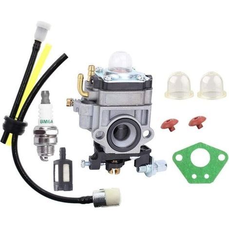Hippotech Carburateur de remplacement pour Mitsubishi MP11-001 CG260 TL26 TL33 TU26 TU33 de remplacement pour Zenoah G23LH G26L débroussailleuse 1E34F 1E36F moteur (1/4)