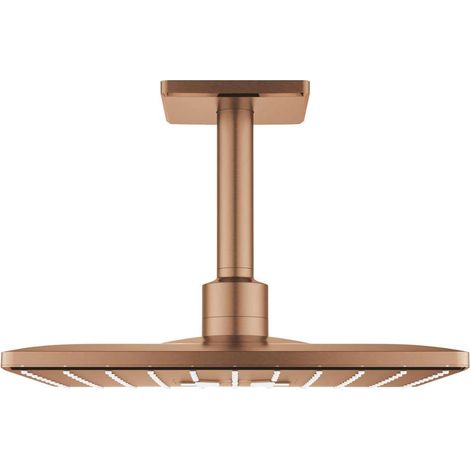 Grohe Rainshower SmartActive 310 Cube Rainshower 310 SmartActive Cube Set soffione doccia a soffitto altezza 142 mm, 2 getti Bronzo, 26481DL0 (1/2)