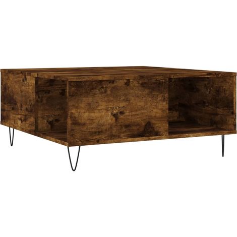 Maison Exclusive - Tavolino da Salotto Rovere Fumo 80x80x36,5 cm Legno Multistrato