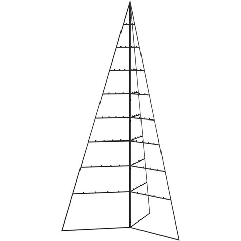 Vidaxl – Arbre lumineux en métal noir 180 cm – Pour décoration personnalisée – Acier enduit de poudre – 8 couches – Assemblage requis (1/5)