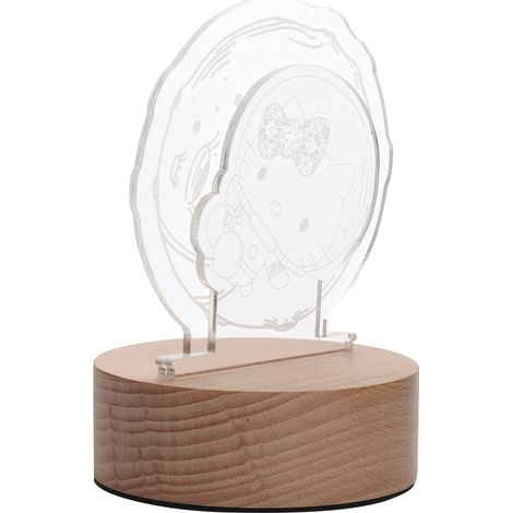 LED-3D-Nachtlicht-Schreibtischlampe mit Acrylglasplatte, USB-Anschluss, 3 W, 4,5 V, zwei Lichtfarben (1/5)