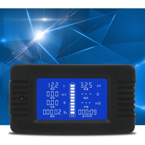 Testeur de capacité de consommation d'énergie de tension de courant de compteur de batterie multifonctionnel PZEM-015 avec tête de testeur anglais Shunt015 200A (avec shunt 200A) (1/5)