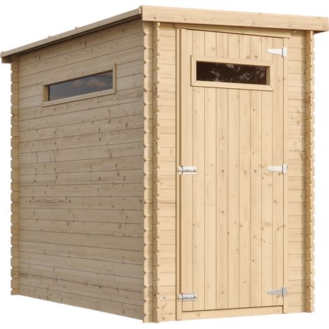 Wooden Garden Shed- 5 x 8 ft/2.63 m2 - Wooden garden shed with impregnated floor, 19 mm planks - TIMBELA M306A+M306G (1/5)