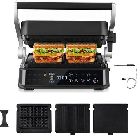 Grill de Contact 4-en-1 avec Capteur de Température (1/5)
