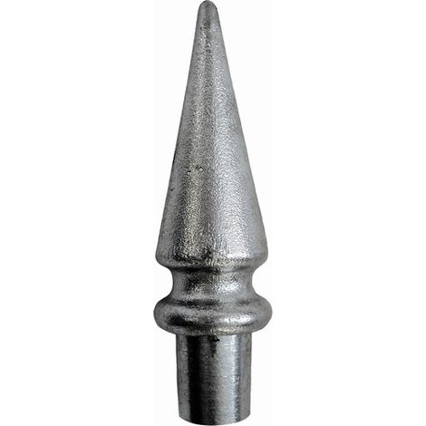 Pointe de lance cône - Hauteur 70mm largeur 22mm base Ø10mm - Aluminium - À coller - DECO FER FORGE