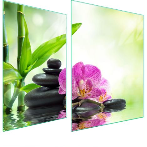PIASTRA PROTETTIVA IN VETRO PER STUFA 70x52 ORCHIDEA (1/5)