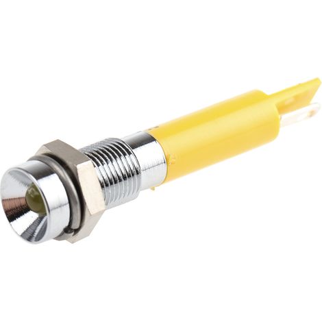 Voyant LED lumineux Jaune RS PRO, dia. 6mm, 24V c.c., taille de la lampe 3 mm ( Prix pour 1 )