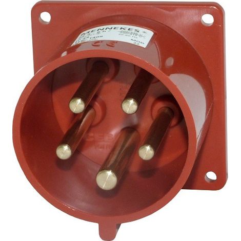 Mennekes Presa semi-incassata rossa 32A 400V IP44