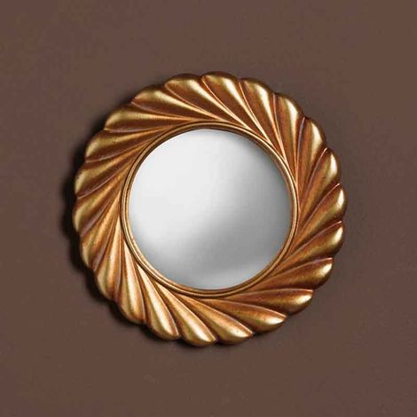 Miroir convexe doré Volupté 16x2x16cm (1/3)