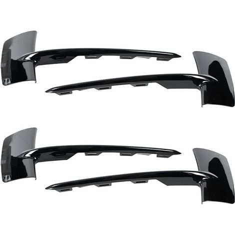 Set di 4 elementi di finitura neri per la griglia inferiore del paraurti anteriore per BMW X5 F15 (modelli 2014-2018) 51117325395 51117325396 Ricambi auto (1/3)