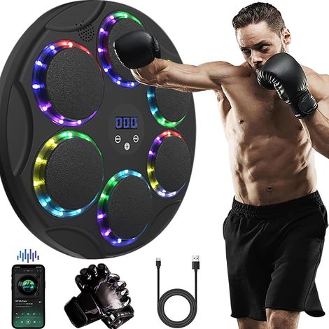 Machine de boxe musicale colorée murale intelligente pour l'entraînement à la maison et à la salle de sport pour adultes et enfants (1/5)