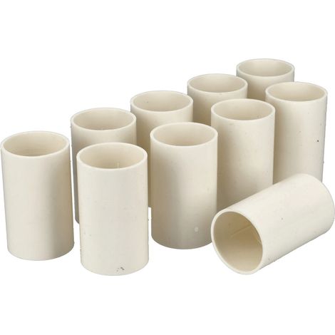 10x Manguito para Tubo de cables Blanco Diametro 32 mm