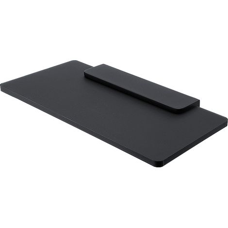 Tablette L.20 Cm, Plexiglas Noire Mate, Avec Fixation Noire Mate, Maya Nimco (1/3)
