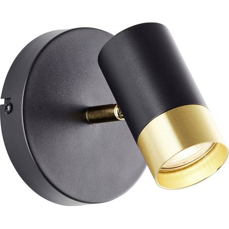Brilliant Wandspot 12,5cm G03410/86 Applique GU10 noir/sable, or (mat)