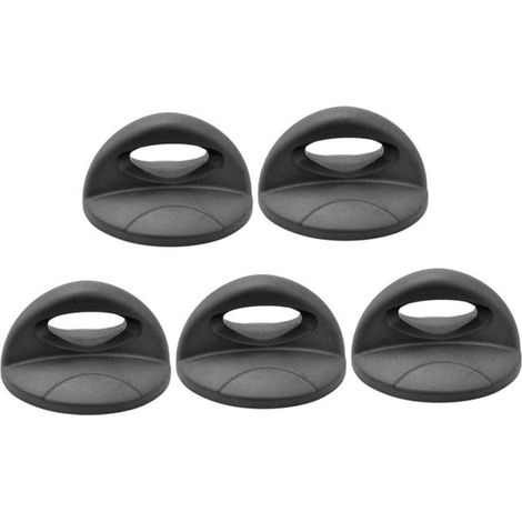 Juego de 5 pomos para tapas de ollas, Baquelita, 6,4 x 6,4 x 3,9 cm, vaporeras, sartenes, jarras de leche y ollas de sopa, Negro (1/5)