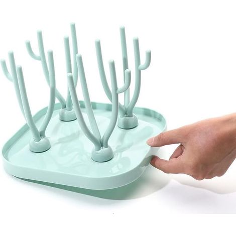 Égouttoir pour biberons, support de séchage pour tire-lait et accessoires bébé, rangement pratique pour la puériculture (1/5)