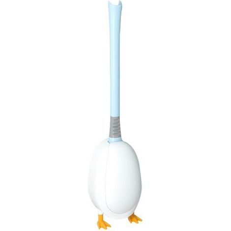Brosse de toilette en forme de canard de plongée, brosse de toilette domestique en silicone à poils souples sans coins morts, nettoyage par gravité, ouverture et fermeture sans poinçonnage (1/5)