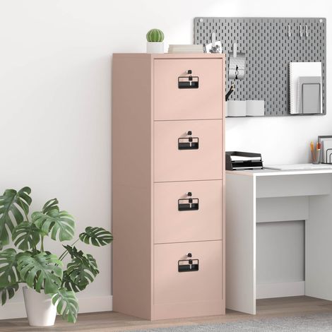 Aktenschrank Rosa 45,5 x 42 x 139 cm Kaltgewalzter Stahl