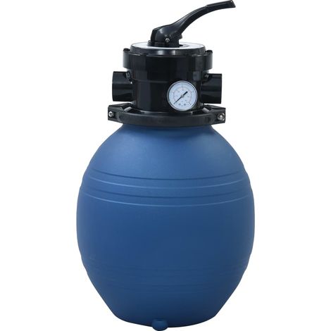 Pool-Sandfilter mit 4-Wege-Ventil Blau 300 mm