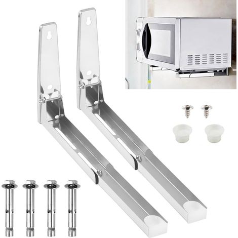 2 Supports muraux,Acier inoxydable 304,Télescopique et pliable,Charge 50 kg,Accessoire cuisine