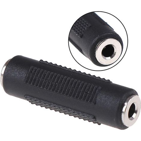 Adaptateur d'extension audio stéréo femelle-femelle avec prise jack 3,5 mm (1 pièce) (1/5)