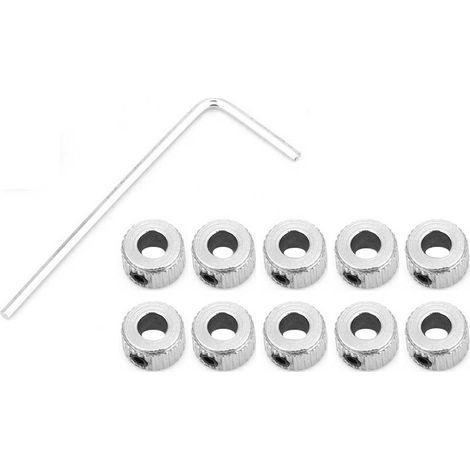10 Pièces Collier d'Arbre en Ferronickel Électroplaqué, Anneau de Blocage 4.1mm (1/5)