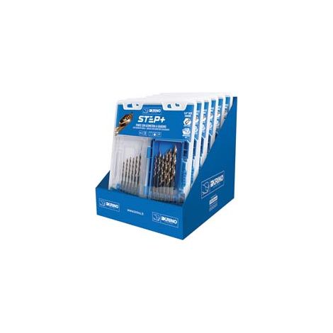 Espositore Punte Rettificate Step+ 01406 DIN 338 HSS g Krino 6 Blister