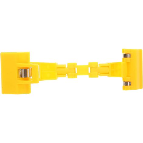 Pince multifonctionnelle à double tête en plastique jaune (1/5)
