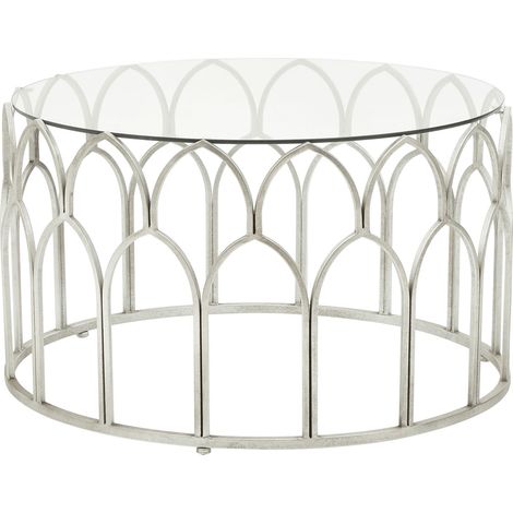 Premier Housewares Merlin Silver Leaf Coffee Table (1/4)