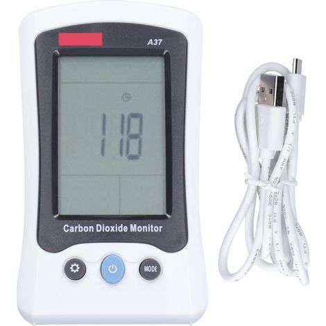 Détecteur CO2 numérique A37, moniteur portable de qualité de l'air, testeur de dioxyde de carbone avec écran, mesureur environnemental pour maison et bureau (1/5)